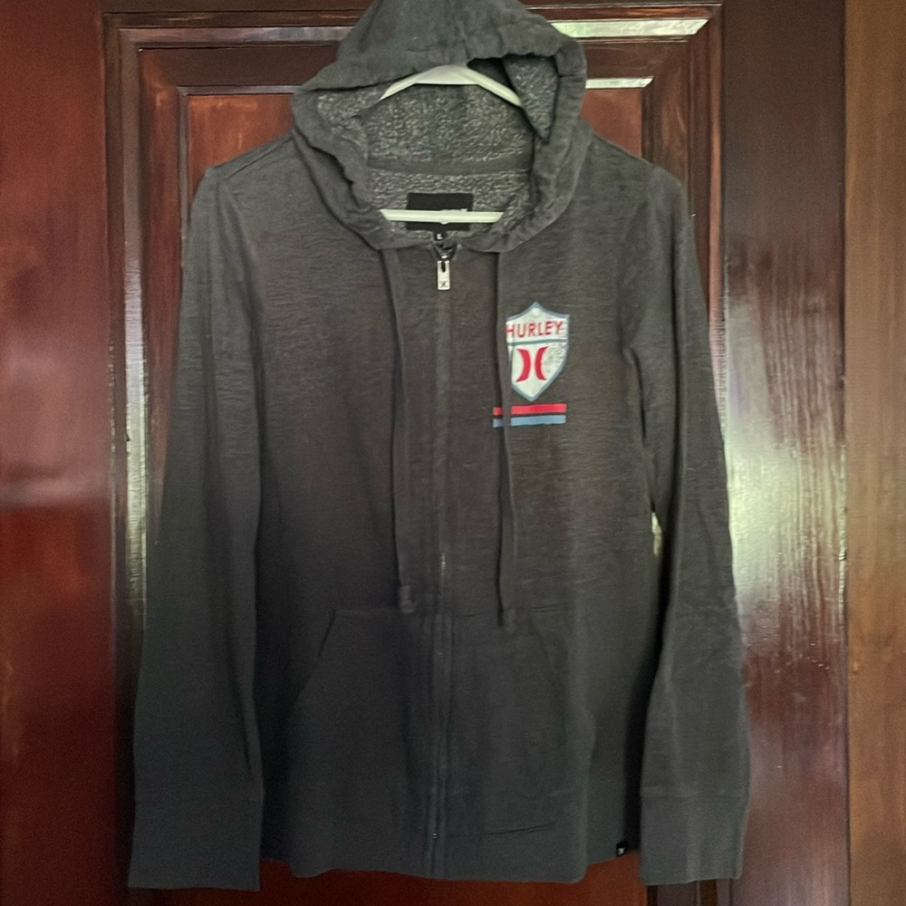 Hurley gray large zip up